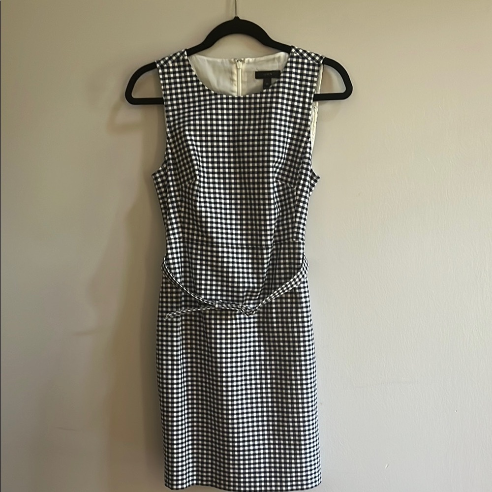 J. Crew Navy and White Sheath Dress